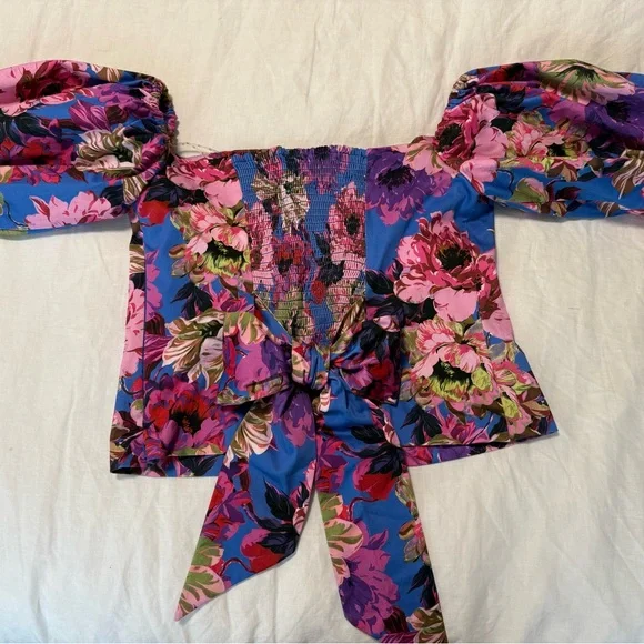 River Island Multicolor Floral Off-Shoulder Blouse - Picture 2 of 4